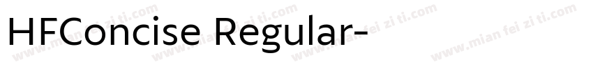 HFConcise Regular字体转换